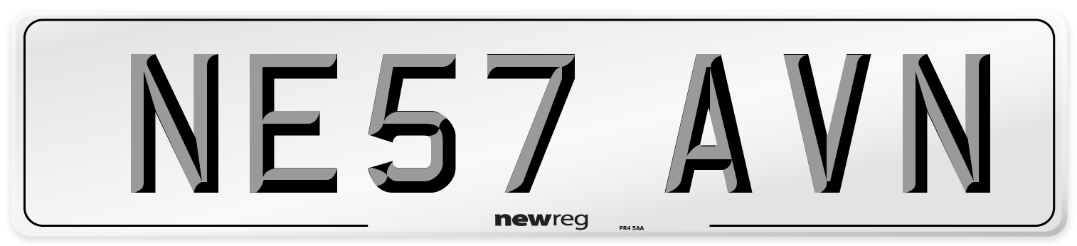 NE57 AVN Number Plate from New Reg